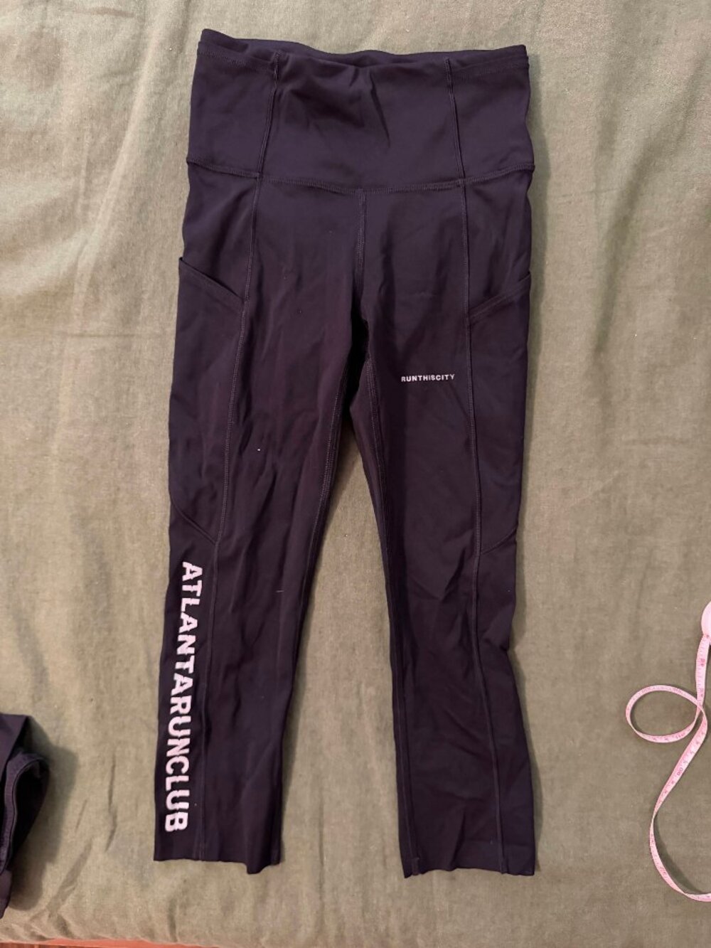 Lululemon Atlanta Run Club High-Rise Pocket Tights Leggings Black Size 2